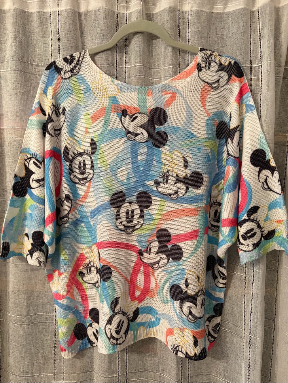 Mickey Mouse Multi-Color Graphic Sweater Top size L